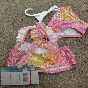 Metallic toddler swimsuit
